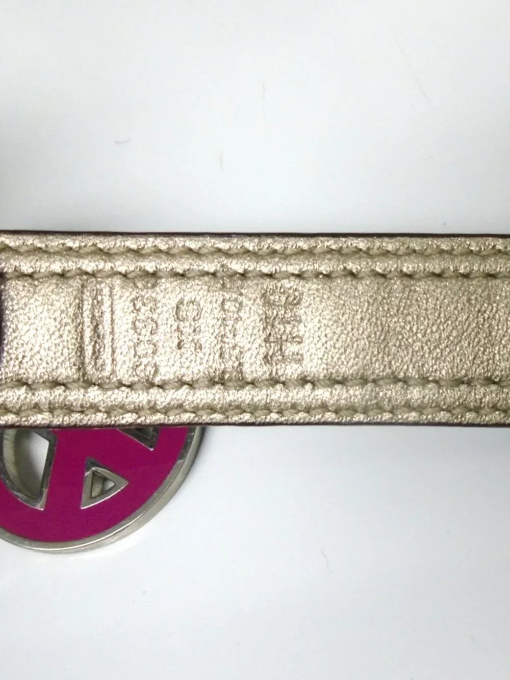 COACH GOLD LEATHER BROWN JACQUARD SIGNATURE C DOG PET COLLAR LEASH SET SIZE XS